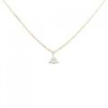 K18YG ソリティア ダイヤモンド ネックレス 0.15CT