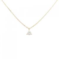 K18YG ソリティア ダイヤモンド ネックレス 0.15CT