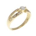 K18YG ダイヤモンド リング 0.25CT