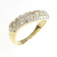 K18YG パヴェ ダイヤモンド リング 1.00CT