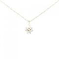 K18YG フラワー ダイヤモンド ネックレス 0.20CT