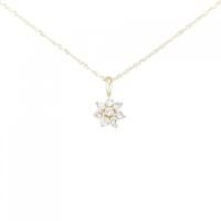 K18YG フラワー ダイヤモンド ネックレス 0.20CT