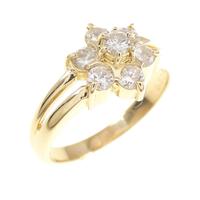 K18YG フラワー ダイヤモンド リング 0.52CT