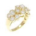 K18YG フラワー ダイヤモンド リング 1.35CT