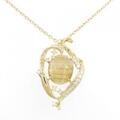 K18YG ルチルクオーツ ネックレス 5.14CT