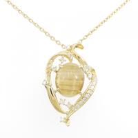 K18YG ルチルクオーツ ネックレス 5.14CT
