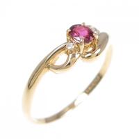 K18YG ルビー リング 0.15CT