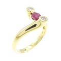 K18YG ルビー リング 0.35CT