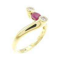 K18YG ルビー リング 0.35CT