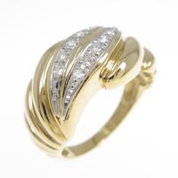 K18YG/PT ダイヤモンド リング 0.10CT