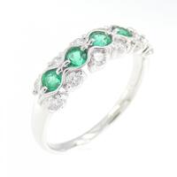 PT エメラルド リング 0.43CT