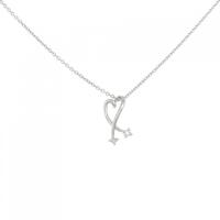PT ハート ダイヤモンド ネックレス 0.02CT