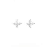 PT フラワー ダイヤモンド ピアス