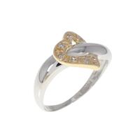 PT/K18YG ハート ダイヤモンド リング 0.05CT