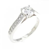 【リメイク】PT ダイヤモンド リング 0.501CT E SI2 EXT H&C