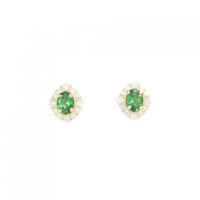 【新品】K18YG ガーネット ピアス 0.30CT