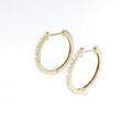 K18YG ダイヤモンド フープピアス 0.30CT