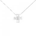 K18WG クロス ダイヤモンド ネックレス 0.50CT