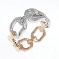 K18PG/PT ダイヤモンド リング 0.082CT