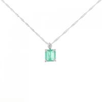 K18WG エメラルド ネックレス
