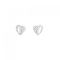 K18WG ハート ダイヤモンド ピアス 0.40CT