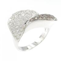 K18WG/K18BG パヴェ ダイヤモンド リング 0.65CT