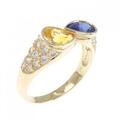 K18YG サファイヤ リング 1.77CT 拡散処理未検査