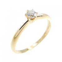 K18YG ソリティア ダイヤモンド リング 0.10CT