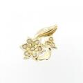 K18YG フラワー ダイヤモンド ペンダント 0.5CT