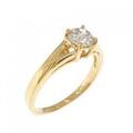 K24YG ソリティア ダイヤモンド リング 0.58CT