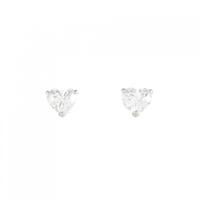 【リメイク】ST/プラチナダイヤモンドピアス 0.529ct 0.574ct D?E VS1?2 ハートシェイプ