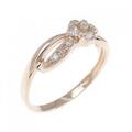 K18PG フラワー ダイヤモンド リング 0.23CT