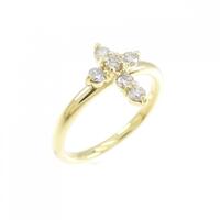 K18YG クロス ダイヤモンド リング 0.15CT