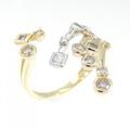 K18YG/PT ダイヤモンド リング 0.47CT