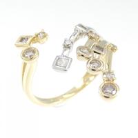 K18YG/PT ダイヤモンド リング 0.47CT