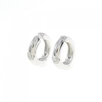 K18WG ソリティア ダイヤモンド イヤリング 0.20CT