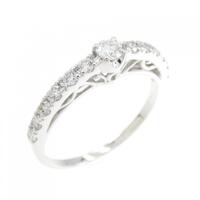K18WG ダイヤモンド リング 0.10CT