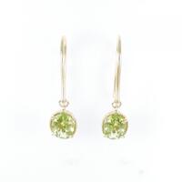 K18YG ペリドット ピアス