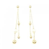 K18YG 淡水パール ピアス 4.9mm