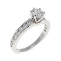 ティファニー ソリティア チャネルセッティング リング 0.36CT I VVS1 3EXT