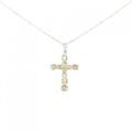 K18WG クロス ダイヤモンド ネックレス 1.0CT