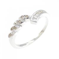 K18WG ダイヤモンド リング 0.15CT