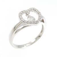 K18WG ハート ダイヤモンド リング 0.23CT