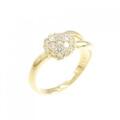 K18YG ハート ダイヤモンド リング 0.21CT