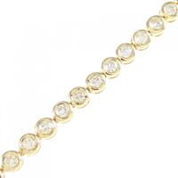 K18YG/K18WG ダイヤモンド ブレスレット 1.50CT