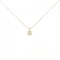 K14PG ソリティア ダイヤモンド ネックレス 0.30CT