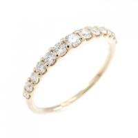 K18PG ハーフエタニティ ダイヤモンド リング 0.30CT
