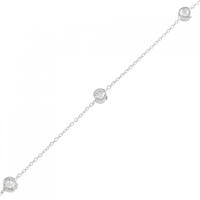 K18WG ダイヤモンド ブレスレット 0.12CT