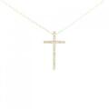 K18YG クロス ダイヤモンド ネックレス 0.20CT