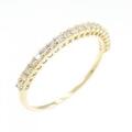 K18YG ハーフエタニティ ダイヤモンド リング 0.20CT